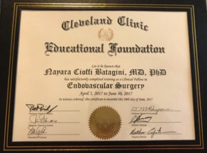 2017 – Endovascular Clinical Fellowship – Cleveland Clinic, EUA