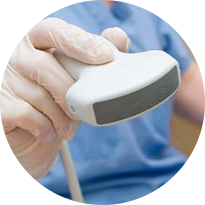 Ultrassom Doppler colorido de veia cava e veias ilíacas