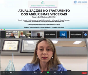 Aula para o Núcleo Avançado de Cirurgia Vascular e Endovascular do Hospital Sírio-Libanês - Tema: Aneurismas Viscerais - São Paulo, 2020